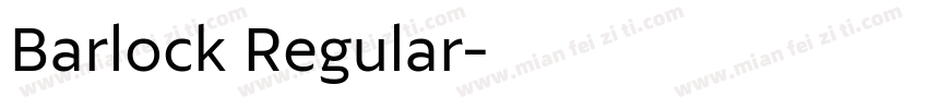 Barlock Regular字体转换